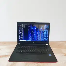 Laptop murah HP 14 merah celeron ram 4 hdd 500