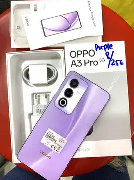 Second oppo A3 pro 5G 8/256 ungu lengkap