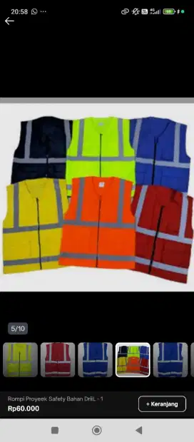 Rompi Safety DriiL 3 Kantong