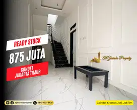 RUMAH 2 LANTAI (PLUS ROOFTOP LUAS) DI CONDET KR. JATI 875 JT SHM 3KT