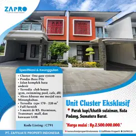 Jual rumah cluster mewah di khatib padang