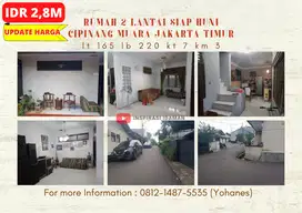 Rumah Cipinang Muara 2 Lantai Siap Huni Jakarta Timur