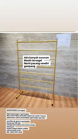 GANTUNGAN BESI DEKORASI BUTIK  atau GANTUNGAN JILBAB GOLD