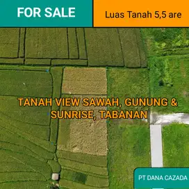 TANAH VIEW SUNRISE, SAWAH, GUNUNG, TABANAN, 5,55 ARE