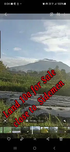 Land 10a for Sale close to Sidemen Traditional Village Bali