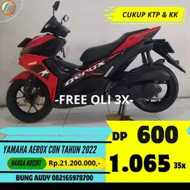 YAMAHA AEROX CON TAHUN 2022 SIAP PAKAI, BERGARANSI, FREE OLI