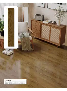 Lantai Vinyl 2mm Motif Kayu per 1 box (Isi 24 lembar / 3,34 m²)