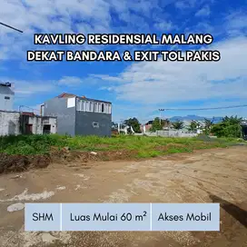 Kavling Residensial Pakis Malang Hanya 5 Menit Bandara ABD Saleh