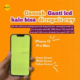 Lcd iphone 13 pro dan iphone 13 pro max Green screen bisa di repair