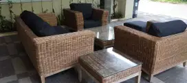 SOFA ROTAN DAN KAYU