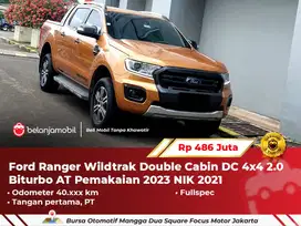 [ FULLSPEC ] Ford Ranger Wildtrak DC 2.0 AT ORANYE 2021 Pemakaian 2023