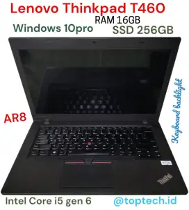 Laptop Lenovo Thinkpad T460 Ram 16GB SD 256 GB ORI