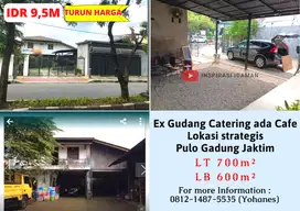 Ex Gudang Catering ada Cafe Lokasi strategis Pulo Gadung Jaktim