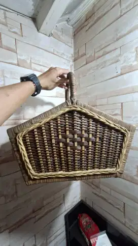 Keranjang rotan piknik hampers parcel hantaran seserahan makanan