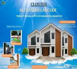 Rumah 2 lantai style Scandinavia view nuansa danau lakeside