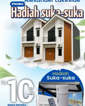 Rumah cantik 2 lantai cocok untuk investasi sudah SHM