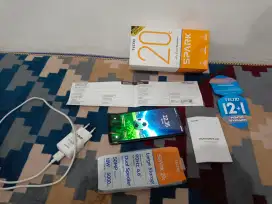 JUAL HP TECNO SPARK 20c MULUS PARAH FULLSET