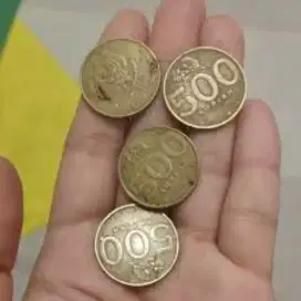 Bagi yg Suka Koleksi Uang Kuno jadul 500 rupiah 4 Keping