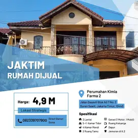 DIJUAL RUMAH DI PERUMAHAN KIMIA FARMA 2 JAKARTA TIMUR