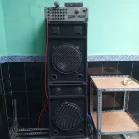 Speaker sepasang + Sensui Amplifier + modul free mic 1
