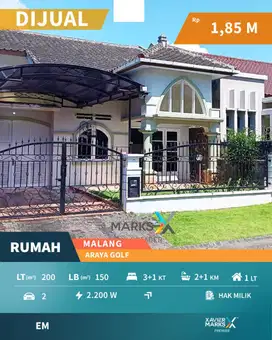 Dijual Rumah di Araya Golf Malang