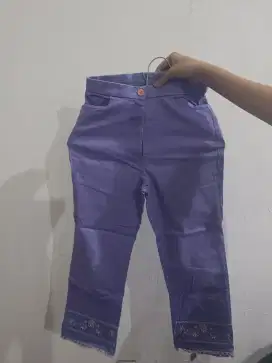 Celana 3/4 ungu lilac
