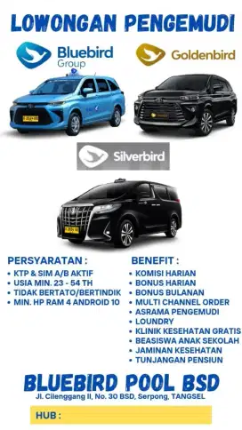 driver untuk daerah Jabodetabek