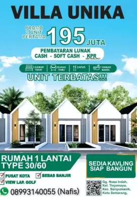 Rumah murah idaman Tinjomoyo semarang