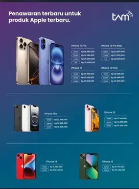 Cicilan IPHONE 16, 16 PRO, 16 PRO MAX