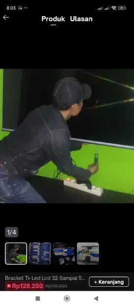Gantung bracket tv LCD led bisa sama pasang