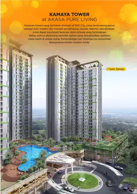 DISEWA APARTEMEN AKASA STUDIO FULL FURNISH BAGUS DAN RAPIH