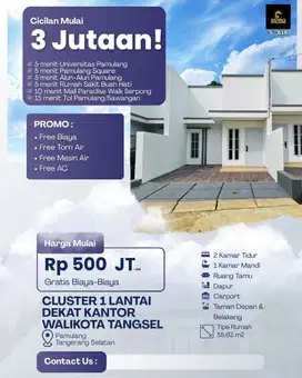 Rumah Siap Huni Free Biaya biaya dan hanya 500 jutaan aja...