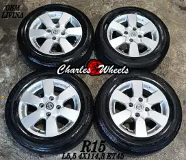 Jual velg + ban oem livina r15 4x114,3 avanza xenia wuling dll