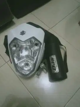 Batok satria fu + knalpot racing