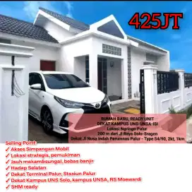 Dekat ke Kampus UNS, UNSA, RS Moewardi.. Rumah Baru Siap Huni