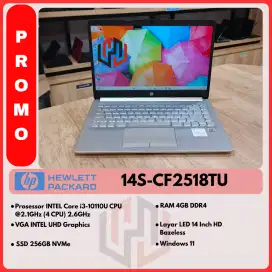 HP 14S-CF2518TU COCOK UNTUK MULTIMEDIA MASIH MULUS LIKE NEW
