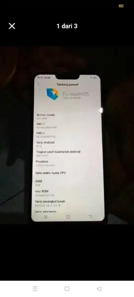 Vivo 1808 Ram 3/16