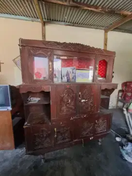 paket lemari pakaian dan bufet total 3 item