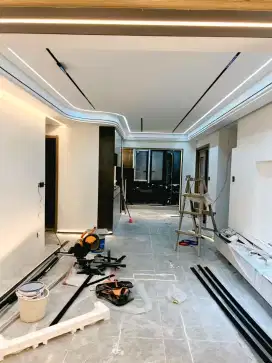 RENOVASI RUMAH RANGKA ATAP BAJA RINGAN PLAVON PVC KANOPI TERAS DLL