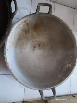 kuali wajan aluminium jumbo ada 3 ukuran 70cm 75cm 80cm