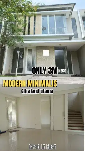 Dijual Rumah New Gress Siap Huni Citraland Utama
