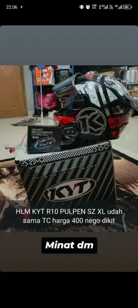 Helm KYT R10 PULPEN SZ XL