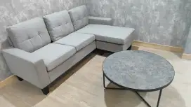 SOFA L FABRIC LIGHT GREY BY INFORMA