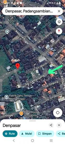 Jual Tanah 115m dkt Bali TV Kebo Iwa Utara