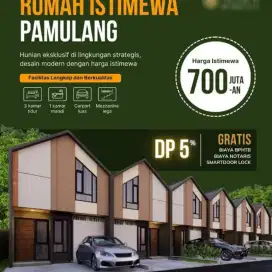 Rumah baru di Cluster, termurah . 1.5 lantai Hrga 700jt-an