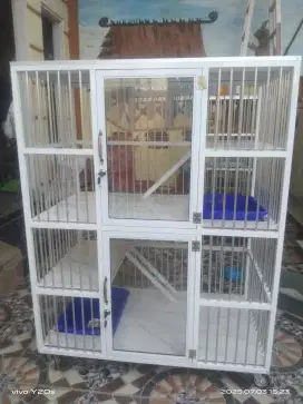 Kandang kucing alminium