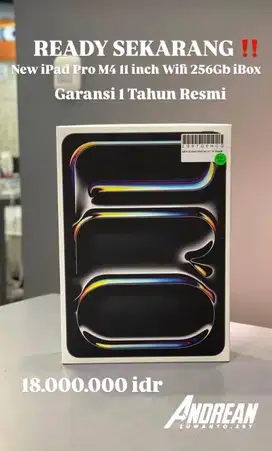 New Ipad Pro (M4) wifi 11 inch 256 gb ibox
