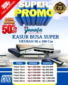 Kasur full busa garansi 20 th diskon 50 %