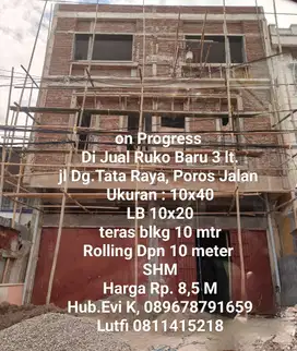 Di Jual Ruko 2 Unit Plong dlmnya, Jl.dg.Tata Raya Poros Jalan