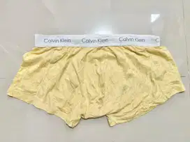 celana dalam boxer Calvin Klein CK kuning (L/XL), tag ada, karet aman